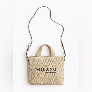 H&M straw crossbody bag.